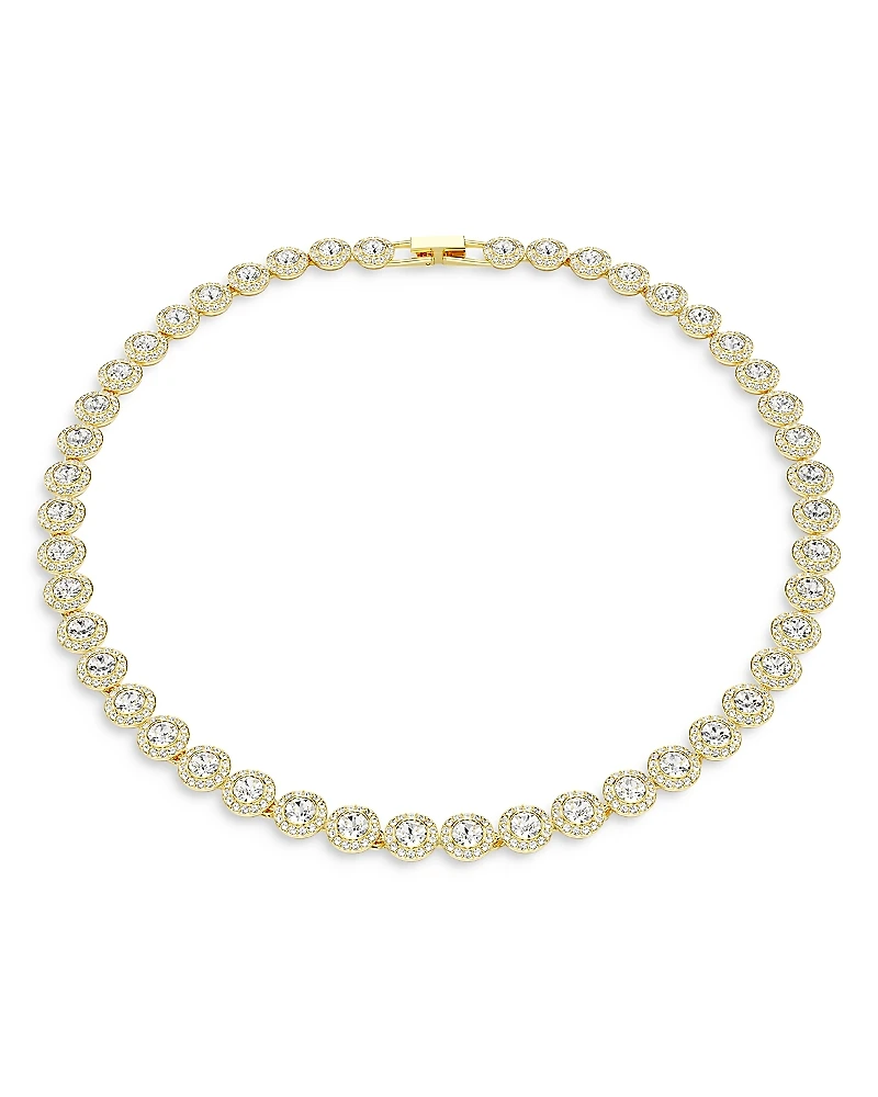 Swarovski Una Angelic Crystal Tennis Necklace, 14.875-16.125