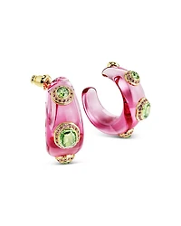 Dulcis Multicolor Crystal Medium Hoop Earrings