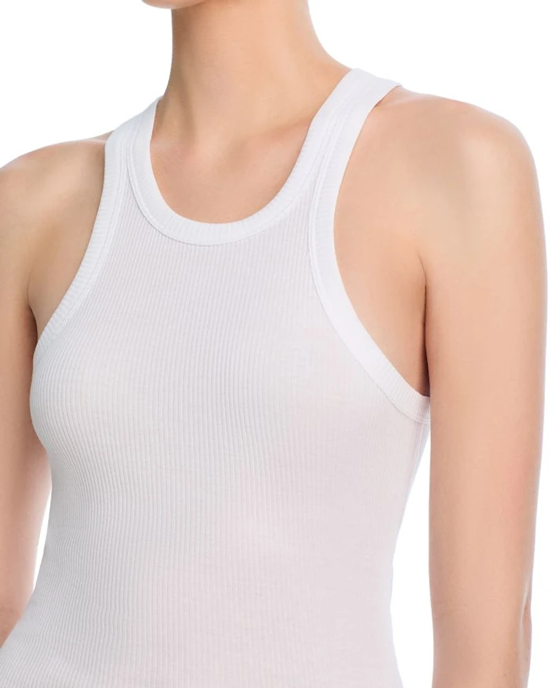 Ribbed Knit Racerback Tank Dress