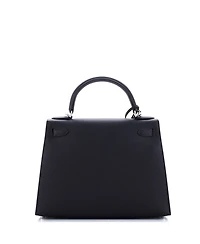 Kelly 28 Handbag Black Epsom with Palladium Hardware