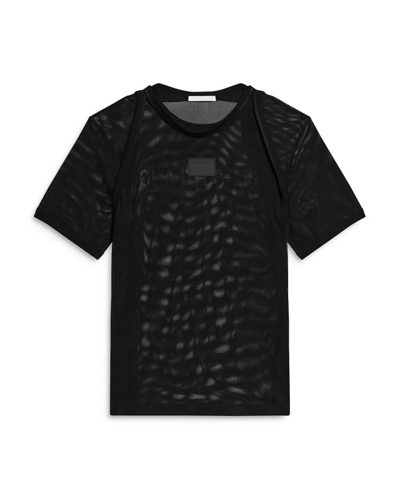 Short Sleeve Logo Mesh Tee