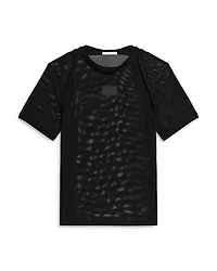 Short Sleeve Logo Mesh Tee