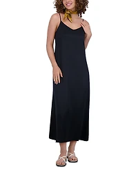 Point Satin A Line Slip Dress