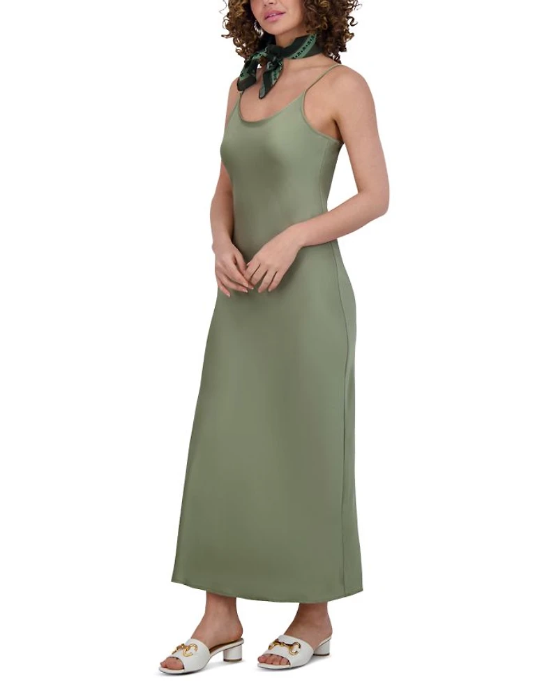 Satin Straight Slip Dress