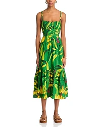 Banana Aquarela Midi Dress