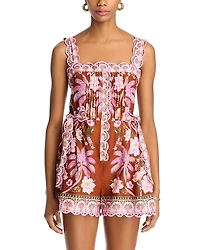 Palm Dream Pleated Romper