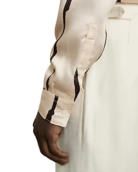Abstract Printed Long Sleeve Shirt