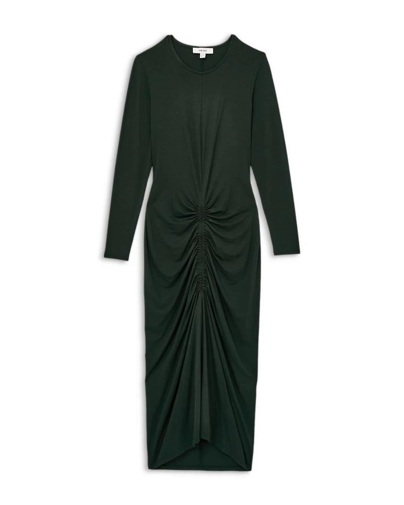 Ginny Plain Ruched Jersey Dress
