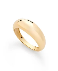 Ana Luisa Solid Yellow Medium Dome Ring