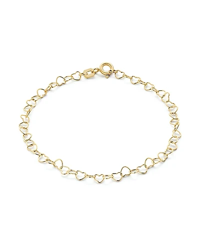 Ana Luisa Solid Yellow Gold Heart Chain Bracelet