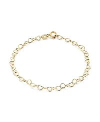 Ana Luisa Solid Yellow Gold Heart Chain Bracelet