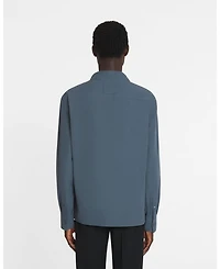 Fluid Cotton Ascot Collar Top