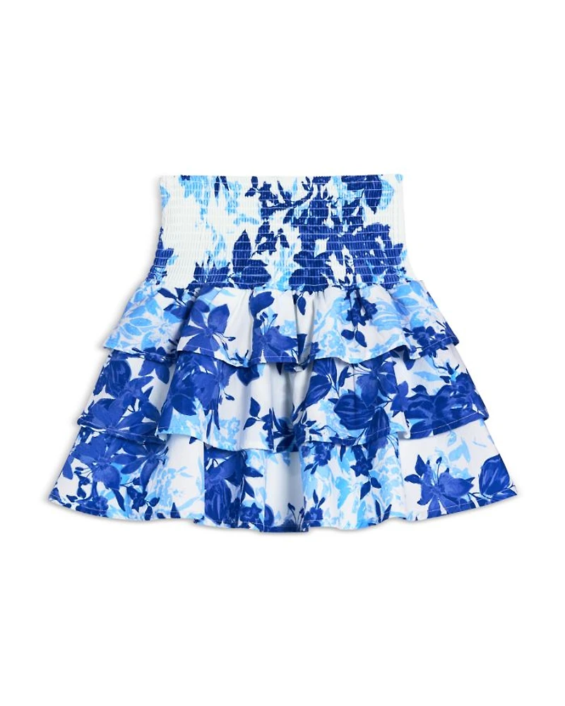 Girls' Smocked Waist Ruffled Mini Skirt, Big Kid - Exclusive