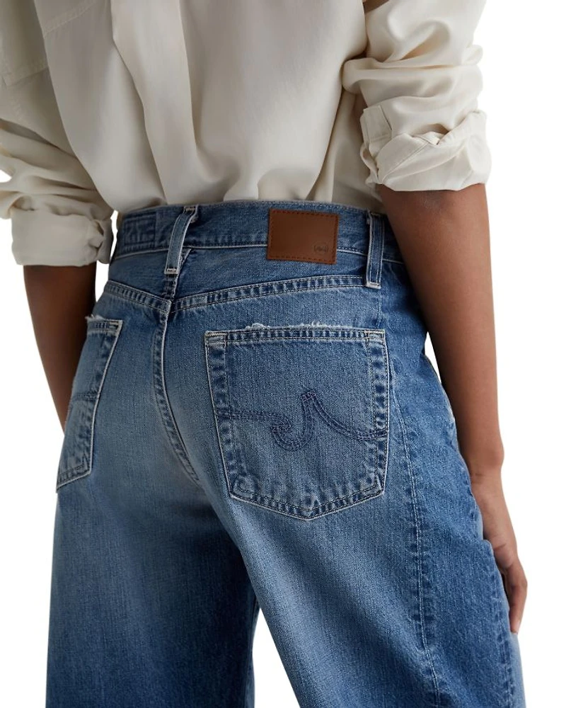 Hattie High Rise Crop Barrel Leg Jeans Gemini