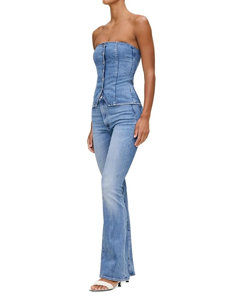 Denim Bustier Top