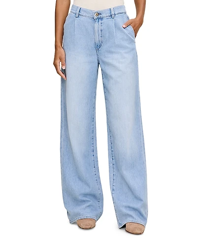 DL1961 Aura Isabel Wide Leg Mid Rise Jeans