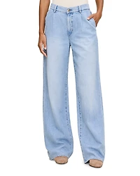 DL1961 Aura Isabel Wide Leg Mid Rise Jeans