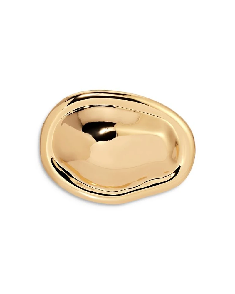 Liquid Lux Oval Hair Barrette in Gold Tone