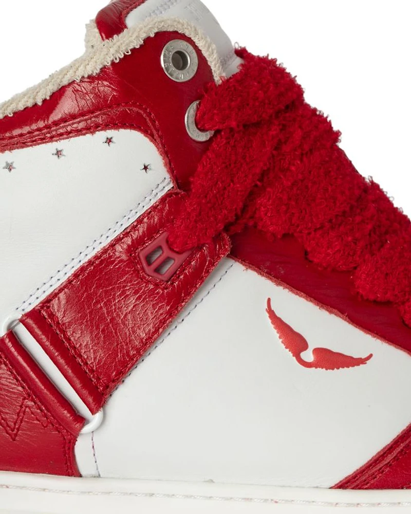 Men's High Wings Leather Sneakers