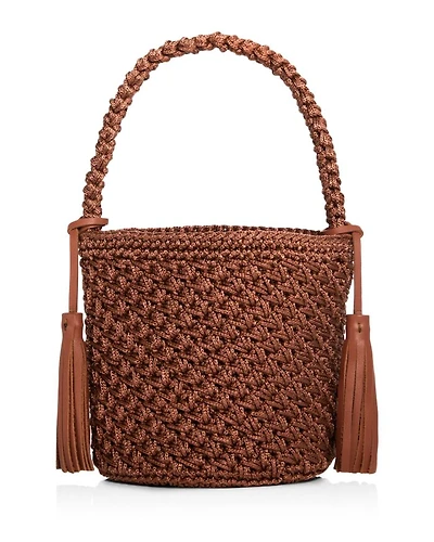 Camila Woven Bucket Bag