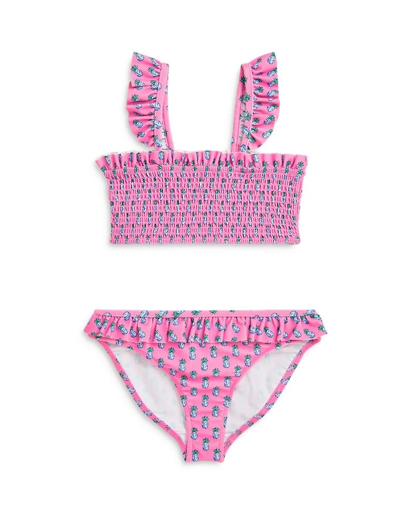 Girls' Pineapple-Print Two-Piece Swimsuit - Little Kid