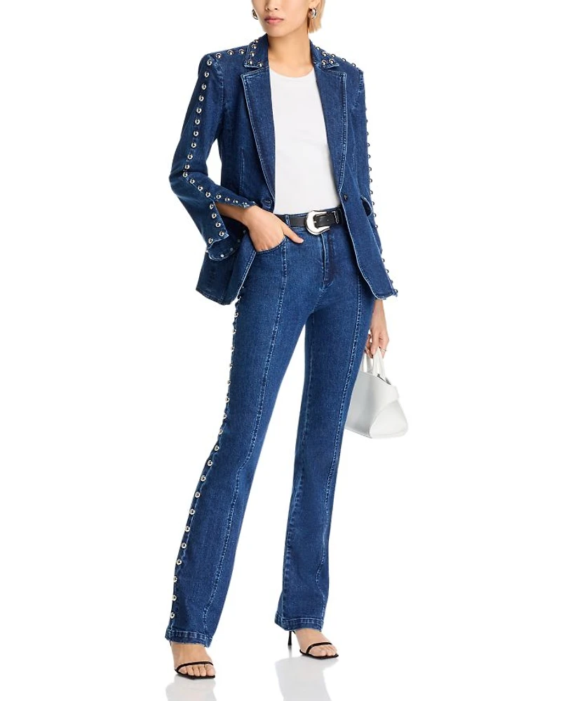 Studded Denim Milly Blazer