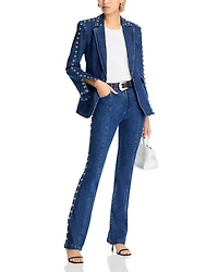 Studded Denim Milly Blazer