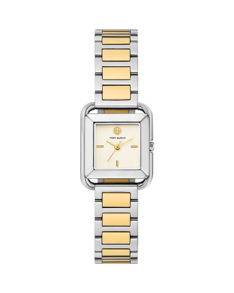 The Kira Square Three Hand Stainless Steel Watch, 24mm x 24mm