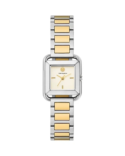 The Kira Square Three Hand Stainless Steel Watch, 24mm x 24mm