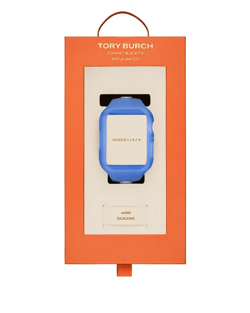 T Monogram Blue Silicone Band for Apple Watch, 41mm
