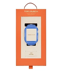 T Monogram Blue Silicone Band for Apple Watch, 41mm