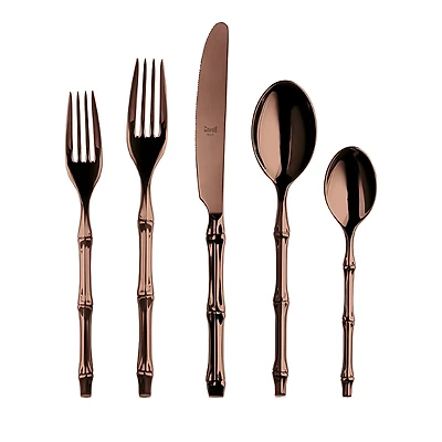 Mepra Bali Bronze 5 Piece Flatware Set