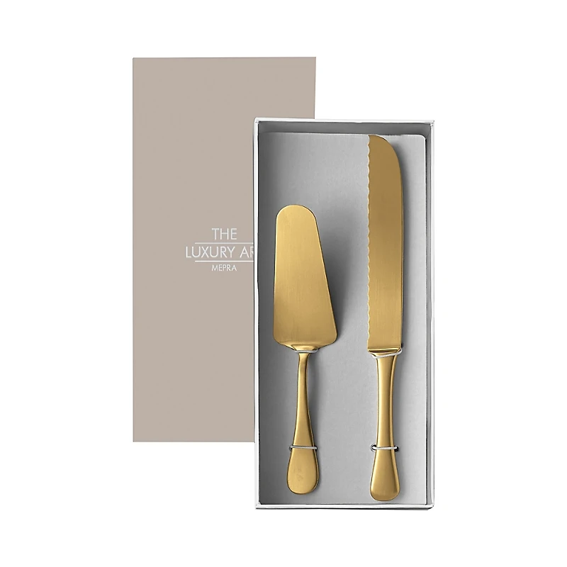 Mepra Brescia Ice Gold 2 Piece Cake Set