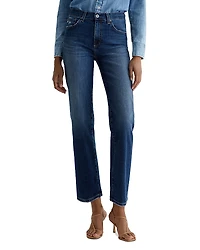 Ag Brinley Mid Rise Straight Leg Ankle Jeans