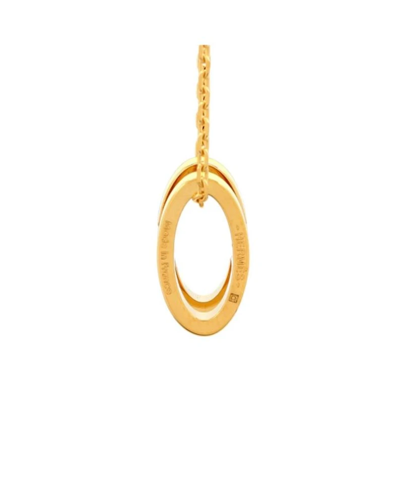Pop H Pendant Chain Necklace Metal and Enamel