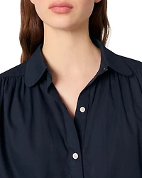 Crochet Detail Cropped Shirt