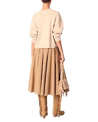 Cropped V Neck Sweater