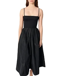 Strapless Mesh and Taffeta Dress