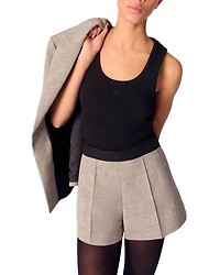 Suit Shorts With Darts