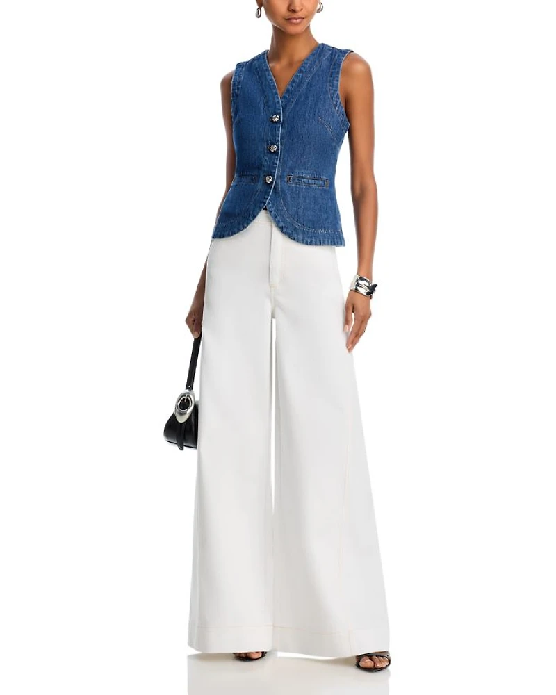 Carol Wide Leg Jeans White