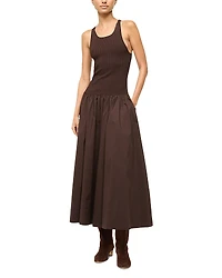 Staud Yamila Mixed Media Dress