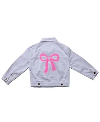 Girls' Patched Denim Jacket- Little Kid, Big Kid