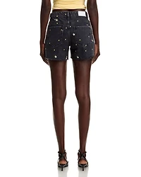 Mesa Floral Embroidered Jean Shorts