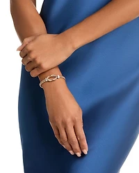 Diamond Loop Bracelet in 14K Yellow Gold, 0.25 tcw