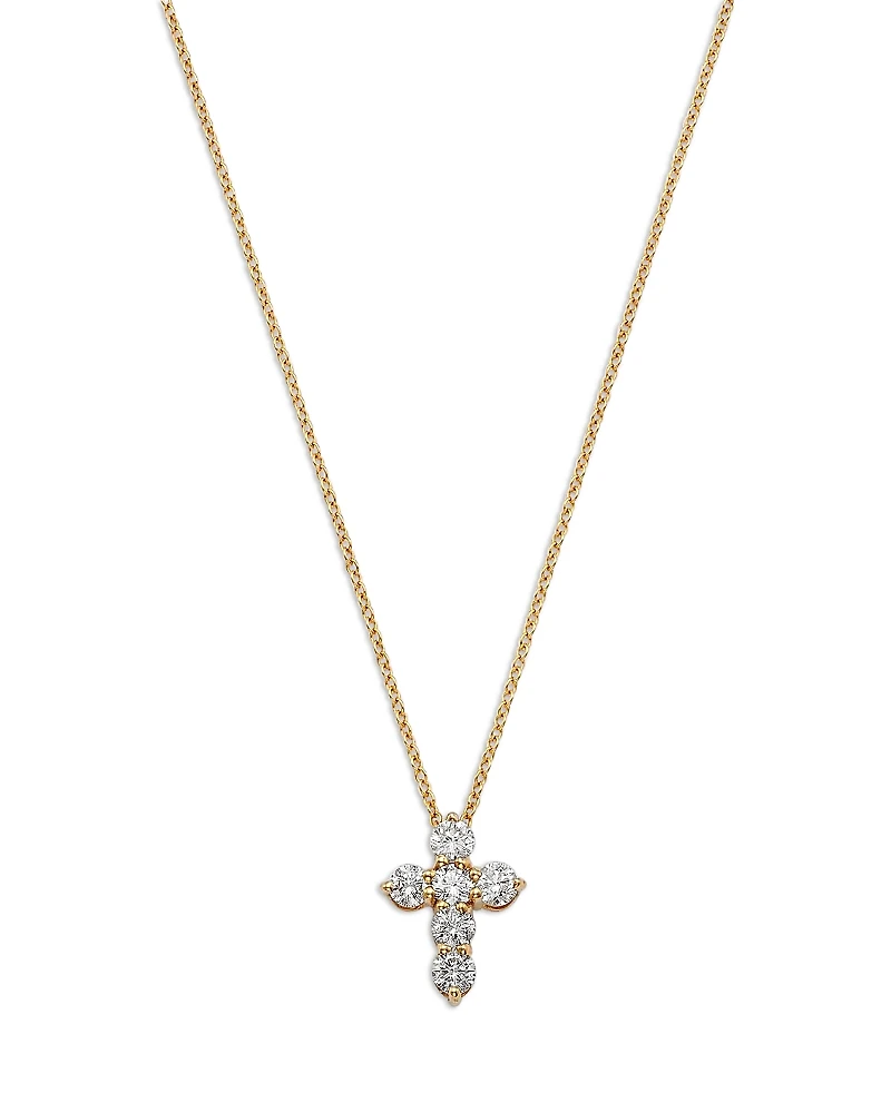 Bloomingdale's Fine Collection Diamond Cross Pendant Necklace