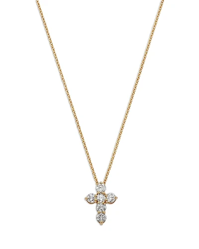 Bloomingdale's Fine Collection Diamond Cross Pendant Necklace
