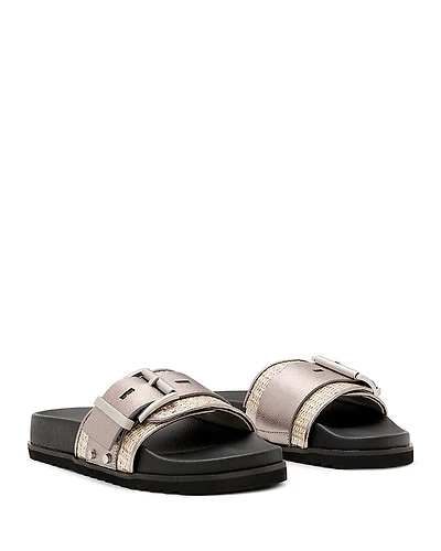 Allsaints Women's Ellie Raffia Slide Sandals