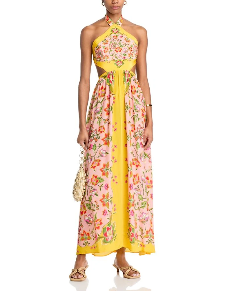 Beauty Scarf Maxi Halter Dress - Exclusive