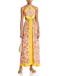 Beauty Scarf Maxi Halter Dress - Exclusive