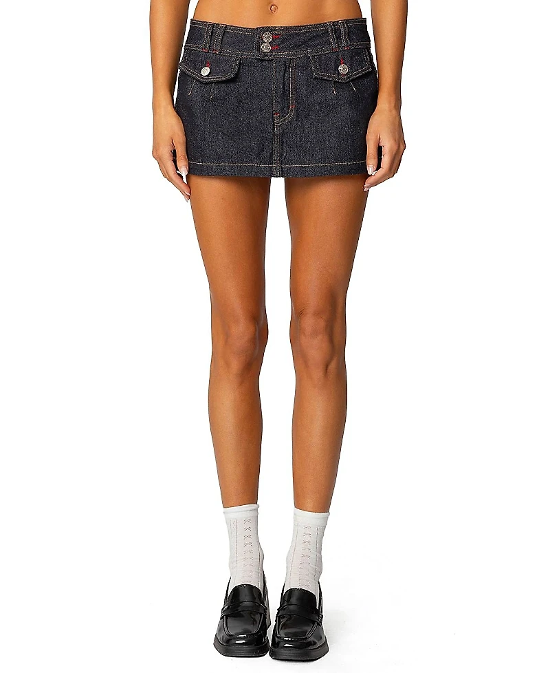 Edikted Rae Denim Mini Skort